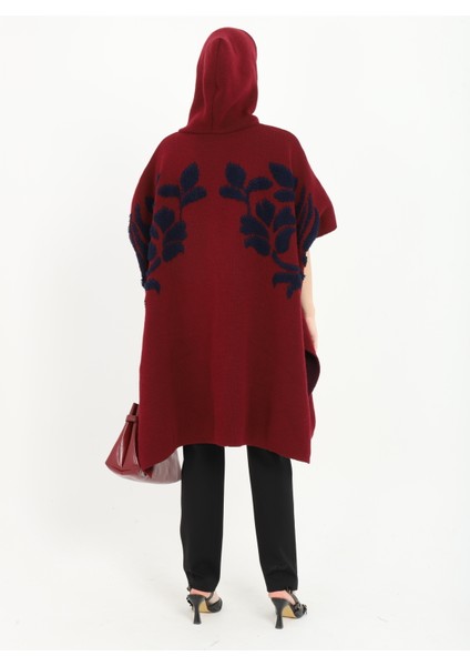 Kadın Teddy Gold Düğmeli Kapşonlu Yırtmaçlı Şal Panço Hırka indirimleri