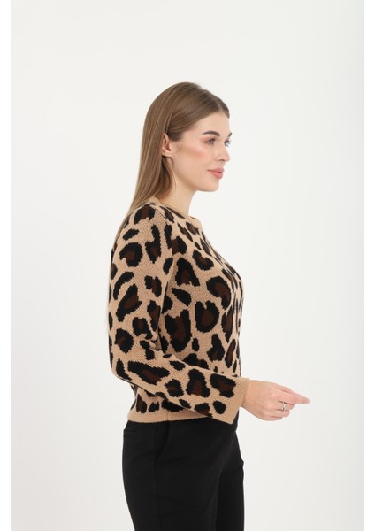 Kadın Teddy Gold Düğmeli Kapşonlu Yırtmaçlı Şal Panço Hırka