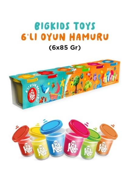 Bigkids Toys / 6'lı Oyun Hamuru (6X85 Gr)