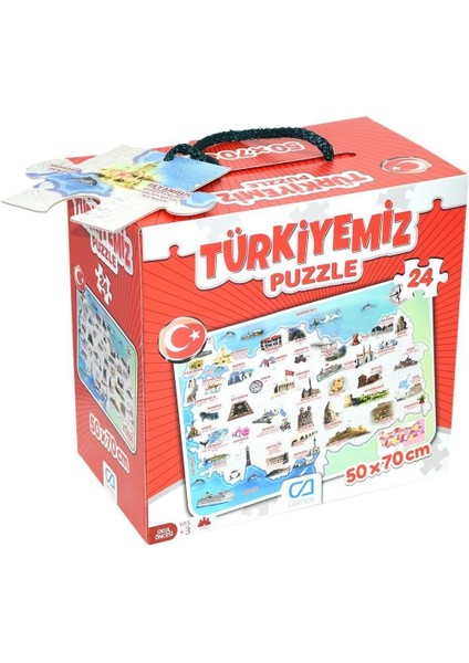 5079 Ca Games, Türkiyemiz / 24 Parça Puzzle / +3 Yaş