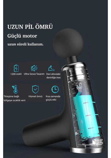 Mini Profesyonel Şarjlı Masaj Aleti 4 Başlıklı KH-800 (5224) fırsatları