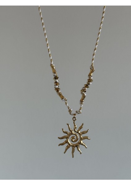 Güneş Uçlu Ip Zincir Gold Kolye fiyatları