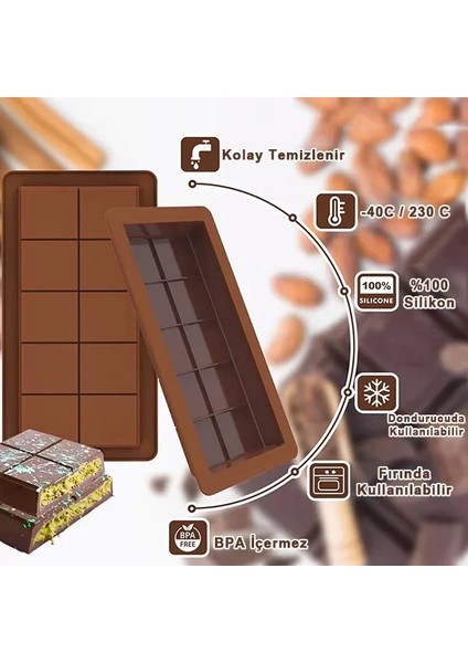 Dubai Çikolatası Kalıbı Çikolata Kalıbı Bpa Free (5224) modelleri