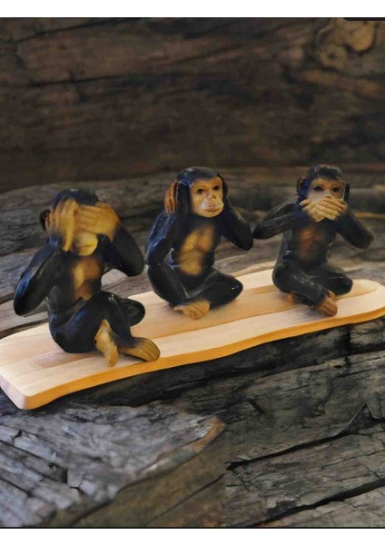 Üç Maymun Bilgeliği Biblo Seti - Görmedim Duymadım Bilmiyorum
