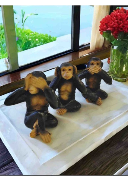 Üç Maymun Bilgeliği Biblo Seti - Görmedim Duymadım Bilmiyorum modelleri