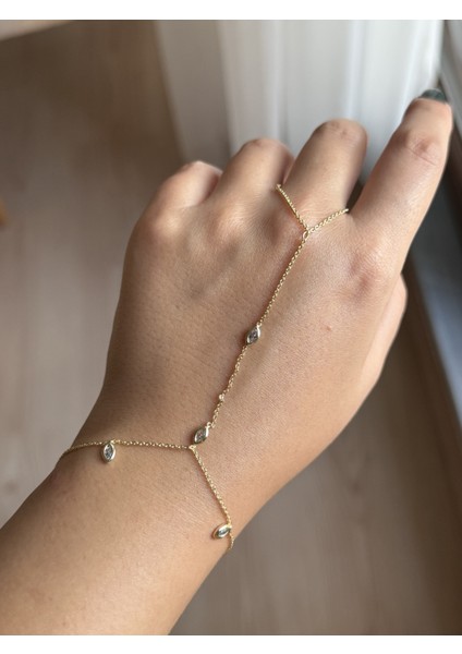 Çelik Gold Renk Damla Taşlı Zarif Şahmeran modelleri