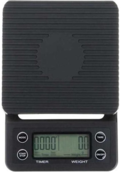 Hassas Kahve Tartısı, Zaman Ayarlı, Elektronik, Siyah, Hafif ve Kullanışlı
