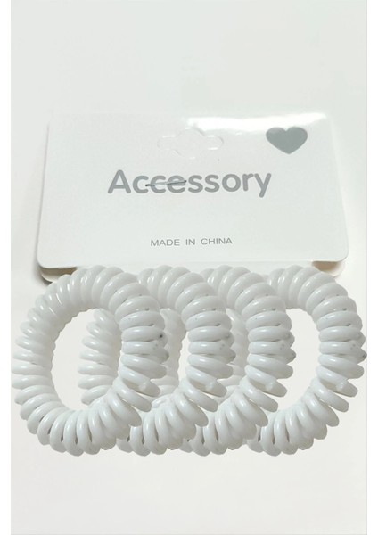 4 Adet Renkli Makarna Lastik Toka 4,5 cm