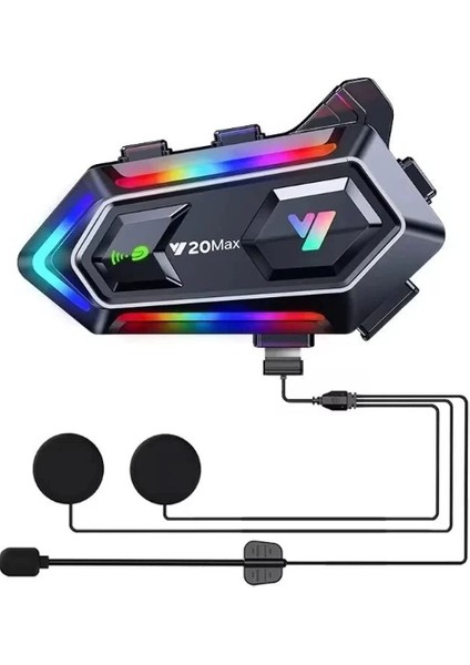 Y20 Max Kablosuz Motosiklet Kask Intercom
