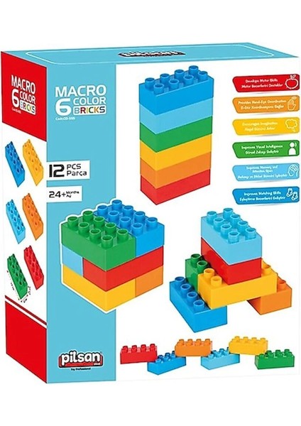 03 555 Makro 6 Renkli Tuğla Bloklar fırsatları