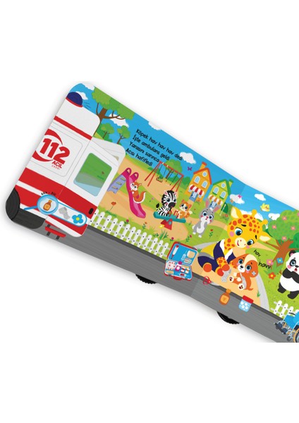 Oyuncak Kitap - Ambulans (Gerçek Tekerlekli) fırsatları