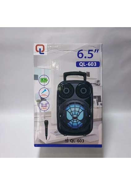 Taşınabilir 6,5 Inç Açık Hava Kablosuz Bluetooth Hoparlör QL-603 (5313) fırsatları
