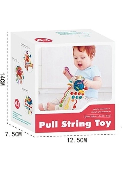 BIB68859-VARDEM Duyusal Montessori Oyuncaklar Toplu-Çekme Ipli modelleri