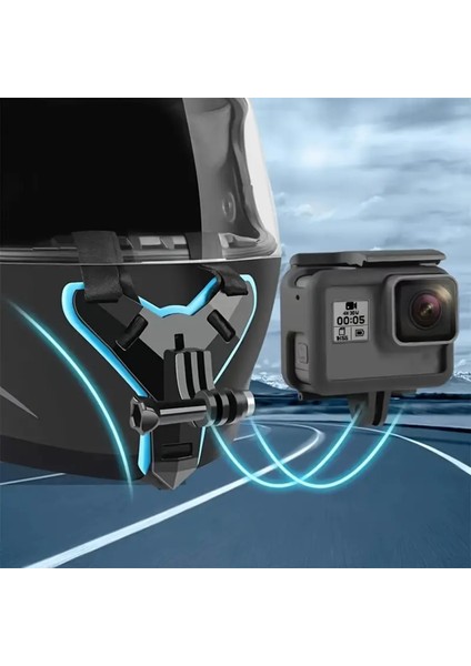 Motosiklet Kaskı Aksiyon Kamera ve Telefon Tutucu Gopro Hero Tüm Modeller Uyumlu fırsatları
