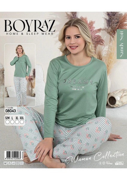 Boyraz 08043 Kadın Sandy Soft Uzun Kol Pijama Takımı