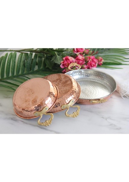 3'lü Orjinal Bakır Tava Sahan Yumurta Menemen Seti