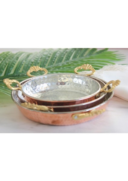 3'lü Orjinal Bakır Tava Sahan Yumurta Menemen Seti fırsatları
