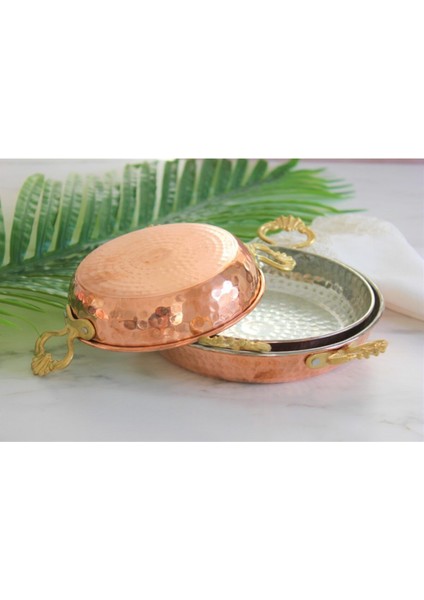 3'lü Orjinal Bakır Tava Sahan Yumurta Menemen Seti