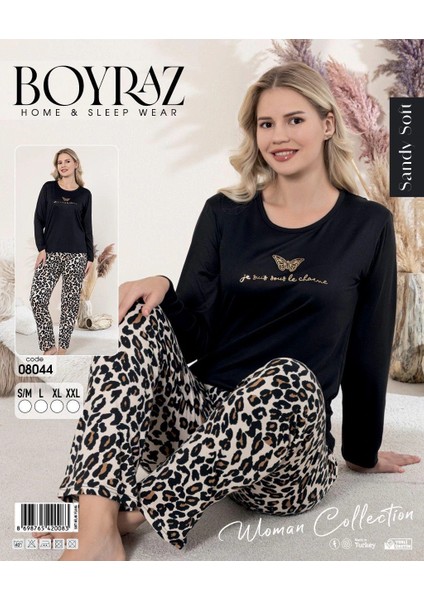 Boyraz 08044 Kadın Sandy Soft Uzun Kol Pijama Takımı