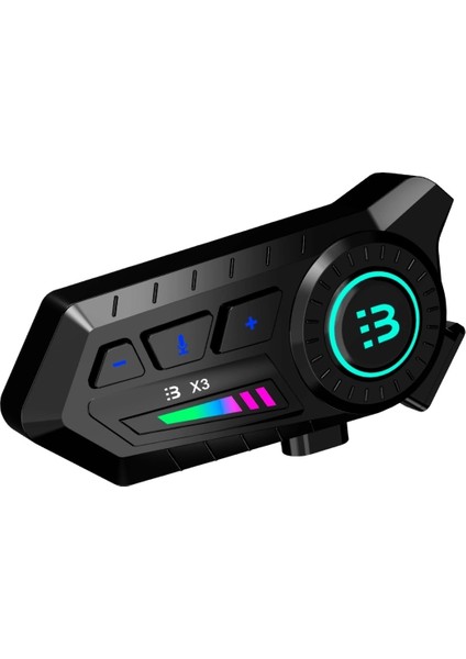 X3 Motor Kask Kulaklık Rgb Modlu Su Geçirmez 5.3 Bluetooth Intercom