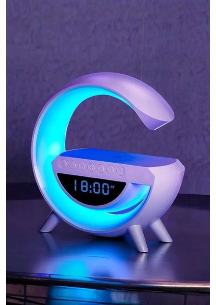 Bluetooth Hoparlör 15W Kablosuz Hızlı Şarj LED Gece Lambası modelleri