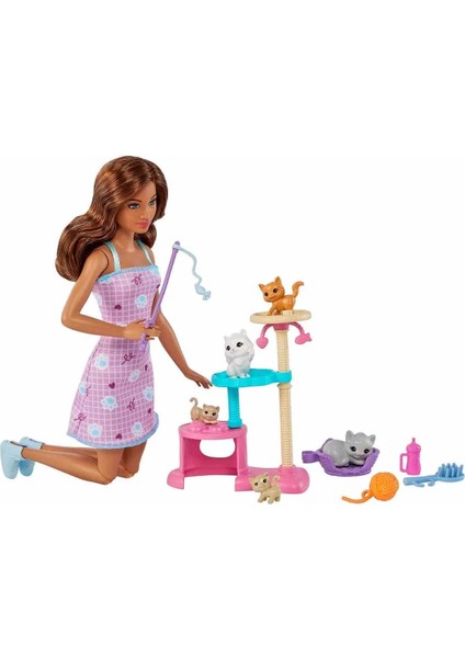 Barbie ve Yavru Kedileri Oyun Seti HHB70