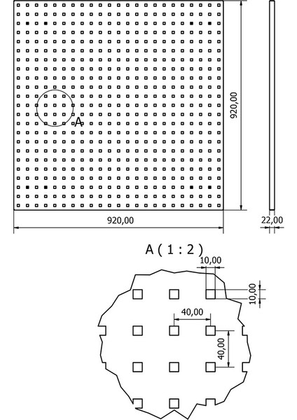 DP.45.100.04 Dolapsan Metal Delikli Duvar Pano Seti modelleri