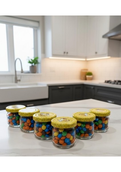 6’lı 40 cc ml Mini Cam Kavanoz Seti – Mama, Bal, Reçel ve Hediyelik Kavanoz