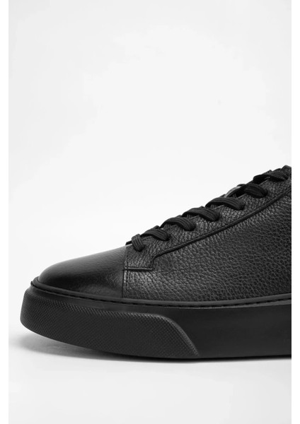 Makras Exclusıve Tommy 777 Siyah Siyah Hakiki Deri Erkek Sneaker Ayakkabı modelleri