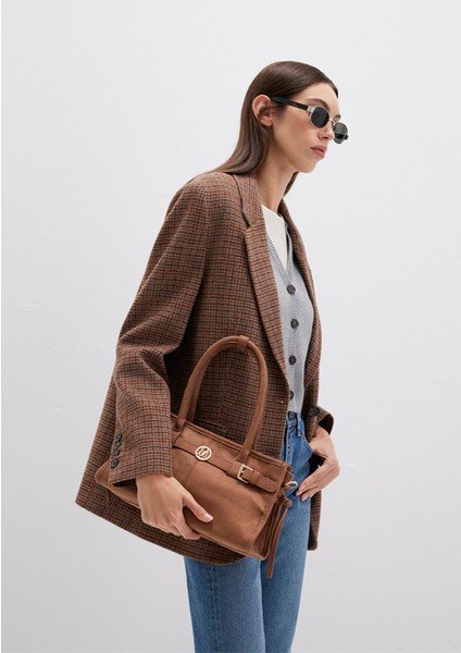 Suni Süet Kahverengi Omuz Çantası 1913474-71179