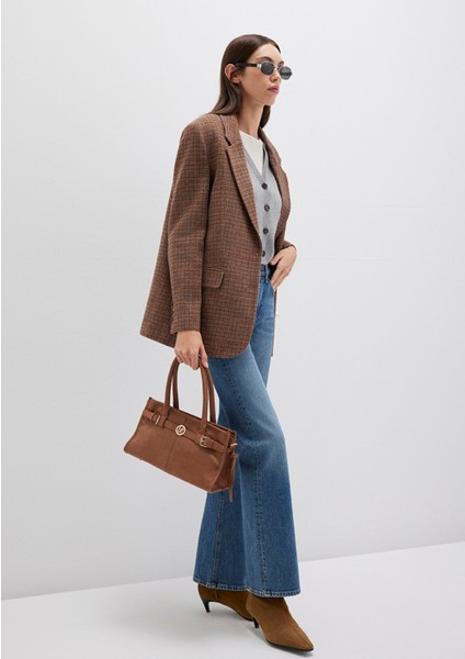 Suni Süet Kahverengi Omuz Çantası 1913474-71179 fiyatları