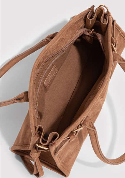 Suni Süet Kahverengi Omuz Çantası 1913474-71179