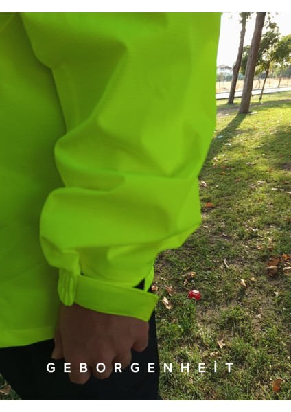 Moto GB Neon Motosiklet Yağmurluğu Outdoor Yağmurluk Cepli File Astarlı Kapşonlu Hafif Su Geçirmez Alt Üst Takım Motorcu Yağmurluk Orjinal Kadın Erkek fırsatları