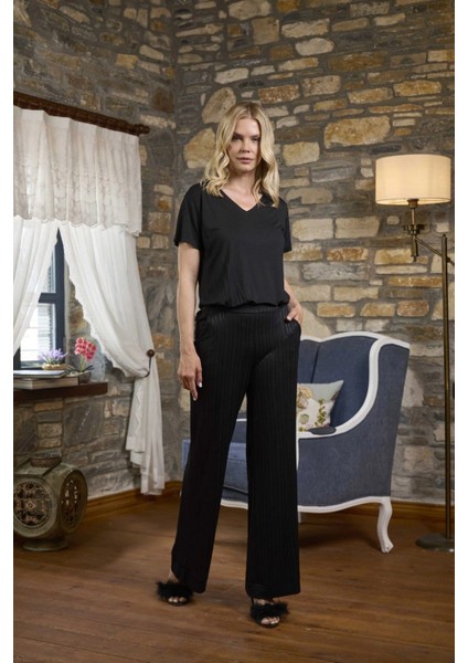 Aqua 26376 Sabahlıklı 3'lü Kadın Pijama Takımı
