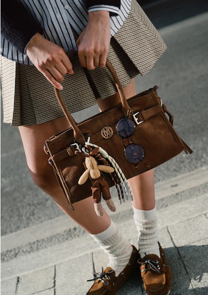 Suni Süet Kahverengi Omuz Çantası 1913474-88062