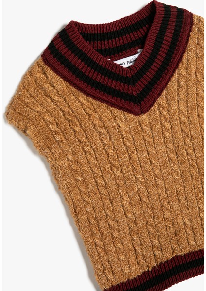 Kahverengi, V Yaka, Biyeli, Kolsuz Köpek Kazağı, Şık ve Rahat Tasarım modelleri