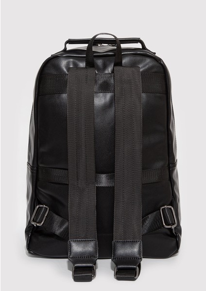 Suni Deri Siyah Sırt Çantası 0911949-900 modelleri