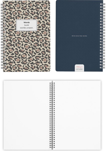Çizgisiz Not Defteri, Defter, Okul Defteri, Leopar Defter, Leopar Kapak, Spiralli, A5, 120 Sayfa fiyatları