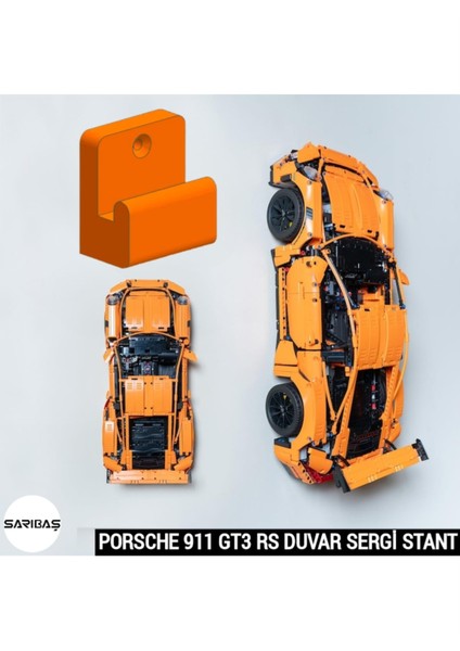 Technic Yapım Oyuncakları 42056 Porsche 911 Gt3 Rs - Model Araba Uyumlu Duvar Sergi Stan