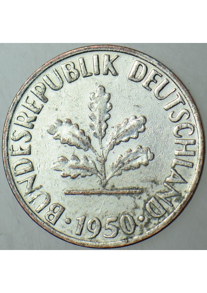 Almanya 1 Pfennig 1950 F. Farklı Renk-Kaplama. modelleri
