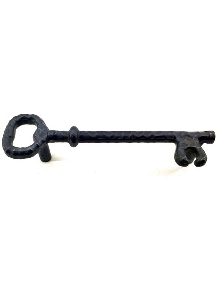 Antika Tarz Dekoratif Pirinç Anahtar Şeklinde Kapı Çekme Kolu, Mobilya, Sandık, Kutu Kulbu - 128MM, Oksit