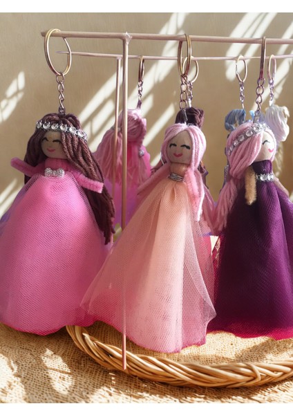 -El Yapımı Bez Bebek Anahtarlık – Tül Etekli Prenses Figürü fiyatları