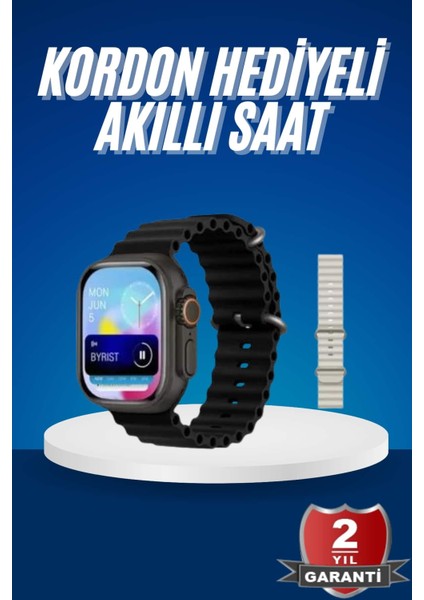 Ultra Akıllı Saat 49 mm Çift Kordonlu Arama Cevaplama Bluetooth Bağlantılı