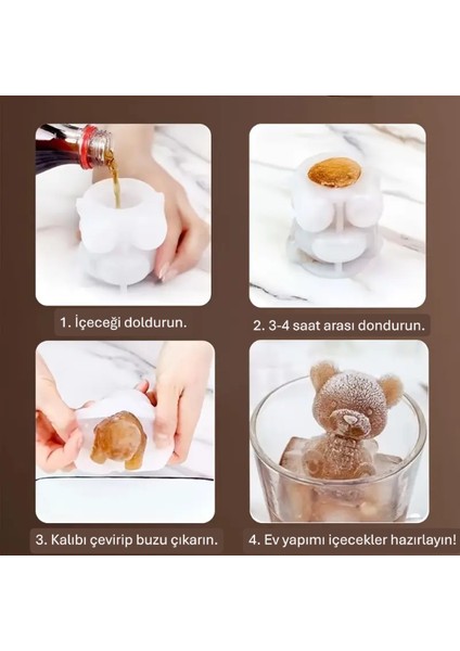 Ayı Şekilli Silikon Buz Kalıbı fiyatları