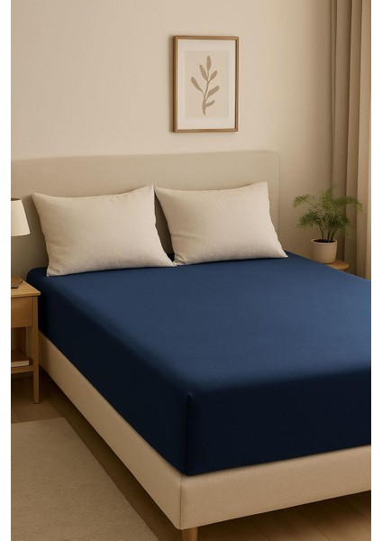 180 x 200 cm Düz Pamuklu Çift Kişilik Lastikli Fitted Penye Çarşaf fiyatları