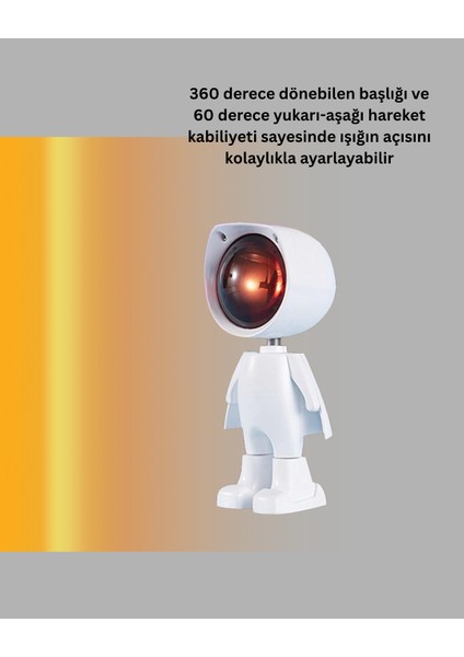 USB Şarjlı Taşınabilir Gün Batımı Projektör Lambası fırsatları
