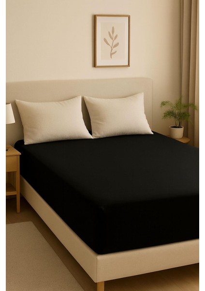 3 Adet Düz Pamuklu Çift Kişilik 180 x 200 cm Lastikli Penye Çarşaf modelleri