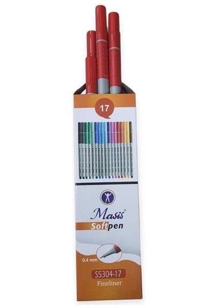 Masis Softpen Fineliner Kırmızı 10'lu Paket
