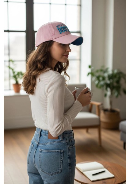 Boston Vintage Pembe Kep Şapka modelleri