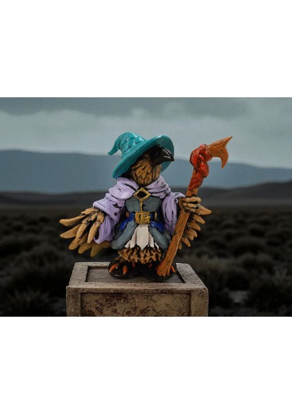 Crow Conjuror (Sihirbaz Karga) 3D Figür Baykuş - Mysterious Owls - 053